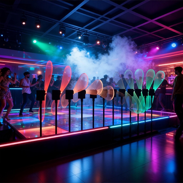 Led Fan Performance Moves Rotation Pixel Fan_360-degree rotating_ DMX512 control_Stage lighting ...